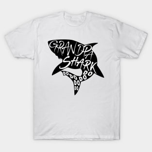 Grandpa Shark (Baby Shark) - Minimal Lyrics Shirt T-Shirt